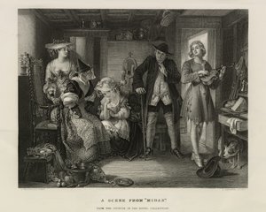 英国ミダスの風景、1850年頃（彫刻）スウェーデン語 av Unbekannter Künstler
