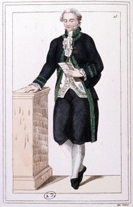 En medlem av institutet under det första kejsardömet, ca 1810 (gravyr) av Unbekannter Künstler