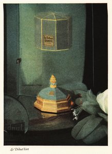 Annons för parfym Richard Hudnut, Parfum Le Debut Vert av Unbekannter Künstler