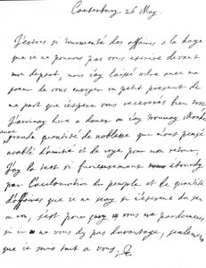 Tillgivna brev från Charles II till sin syster, Henrietta Anne, skrivet på franska i Canterbury, dagen efter hans ankomst till Dover, den 26 maj av Unbekannt