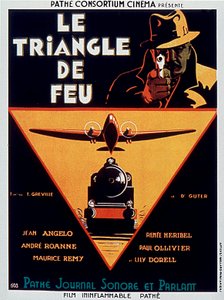 Affisch för filmen The Triangle of Fire av Edmond Greville med Jean Angelo 1932 av Unbekannt