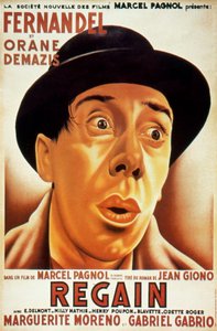 Affisch för filmen Récolte av Marcel Pagnol med Fernandel 1937 (efter Jean Giono) av Unbekannt