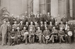 Afrikanska kolonialmedlemmar i Closer Union Convention från 1908 som nådde villkor som resulterade i att det brittiska parlamentet antog South Africa Act från 1909.