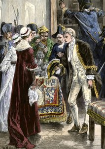 Amerikanska flottan: John Paul Jones (1747-1792) hjältar från det amerikanska frihetskriget och besättningen på Ranger gjorde en räd mot greven av Selkirks slott i USA av Unbekannter Künstler