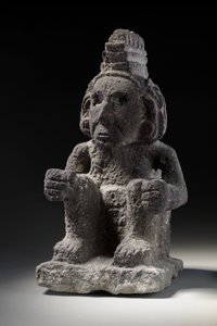 En aztekisk stenfigur av en Macuilxochitl, ca 1200-1521 av Unbekannt