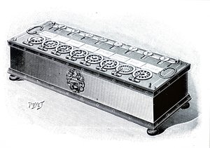 En tilläggsmaskin designad av Blaise Pascal. av Unbekannt
