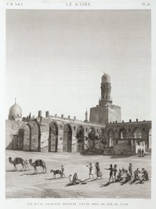 En gammal moské nära Bab el-Nasr, Kairo, Egypten, ca 1798 av Unbekannt