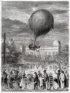 Ascension en ballong. Ballongflygning.