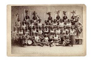 Ashanti gruppföreläsning, Tyskland 1890-talet (s/v foto) av Unbekannt