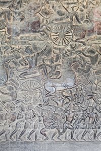 Basreliefer på det norra galleriet i Angkor wat, Kambodja av Unbekannter Künstler