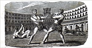 Boxare i Colosseum i antikens Rom av Unbekannt