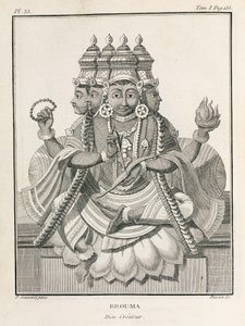 Brahma, den hinduiska skaparguden av Unbekannt