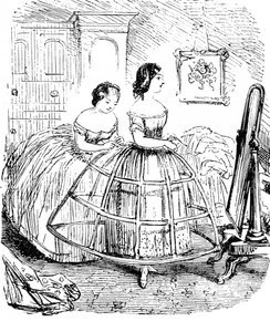 Brittiskt kvinnomode - 1850-talet av Unbekannter Künstler