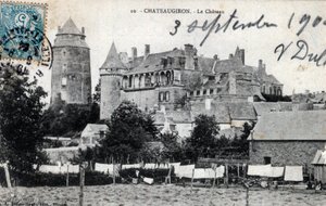 Bretagne, Ille et Vilaine (35), Chateaugiron: exteriör utsikt över slottet - Vykort daterat 1904 av Unbekannt