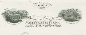 Burslem - Bill heading of Enoch Wood & Sons: gravyr, nd [?1800-talet] av Unbekannt