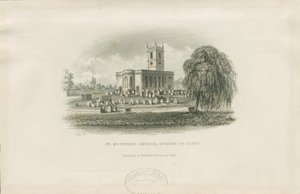 Burton-upon-Trent - St. Modwens Church: stålgravyr och [? 1800-talet] av Unbekannt