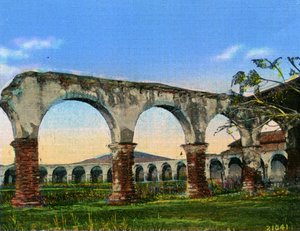Kalifornien: Bågarna i Mission San Juan Capistrano av Unbekannter Künstler