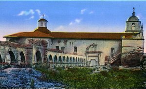 Kalifornien: Bågarna i San Luis Rey Mission av Unbekannter Künstler