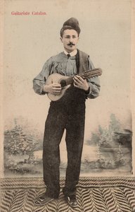 Katalansk gitarrist, ca 1910 (vykort) av Unbekannter Künstler