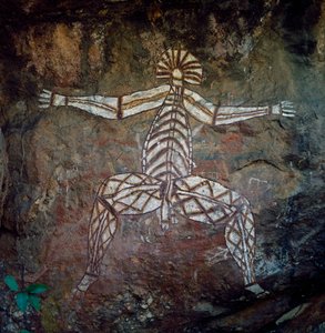Grottmålning, Arnhem Land, Northern Territory, Australien, aboriginernas kultur