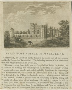 Caverswall Castle: gravyr i kopparplåt, 8 mars 1776 av Unbekannt