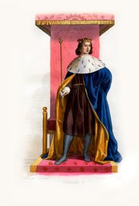 Karl V av Frankrike kallad den vise, ca 1844 (gravyr)