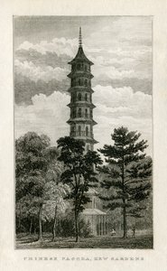 Kinesiska pagoden, Kew Gardens av Unbekannt
