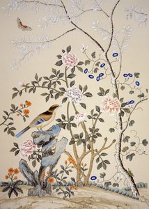 Chinoiserie tapeter, Marble Hill House, Twickenham, Richmond, Middlesex, Storbritannien av Unbekannter Künstler