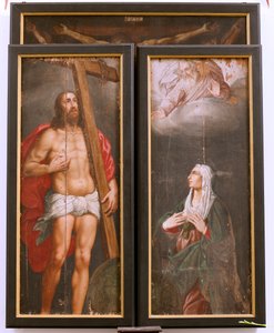 Kyrka (Eglise Saint-martin). Interiör. Triptyk. Korsfästelsen. av Unbekannter Künstler