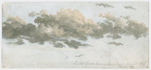 Cirrocumulus, molnstudie, ca 1803-1811 av Unbekannter Künstler