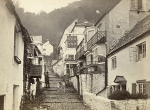 Clovelly, Torridge, Devon, Storbritannien (s/v foto) av Unbekannter Künstler