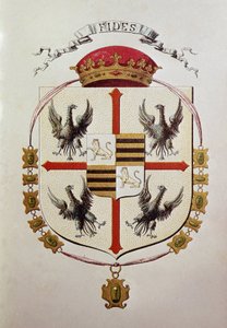 Gonzaga-familjens vapen (gravyr) av Unbekannter Künstler