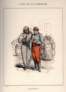 Paris Commune: kostym från UNE RECIRUE (15) i "" Les Communeux av Unbekannt