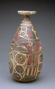 Korintisk svartfigurerad alabastron, med en bevingad "djurens älskarinna", grekisk, arkaisk period, c.600 f.Kr. (terrakotta) av Unbekannt