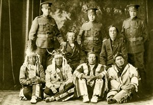 Cree First Nations kanadensare under 1:a världskriget av Unbekannter Künstler
