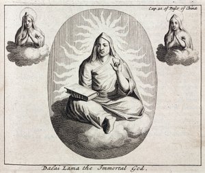 Dalai Lama den odödliga guden, ca 1700 av Unbekannt