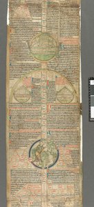 Detalj av en rundel från Peter av Poitiers, Compendium historiae in genealogia Christi (Parchment) av Unbekannter Künstler
