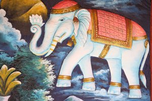 Hängiven elefant. Siem Reap Kambodja av Unbekannt