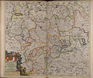 Ducatus Brunsuicensis episcopatus Hildesiensis principatus Halberstadiensis tabula av Unbekannter Künstler