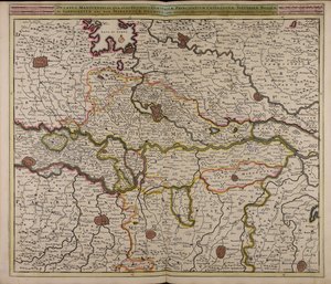 Ducatus Mantuensis : in qua sunt ducatus Guastallae principatuum Castiglionae Solverinae Bosolae et Sabbionettae nec non Mirandolae ducatus : cum ommibus adjacentibus provinciis av Unbekannter Künstler