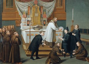 En medlem av House Este säger upp sig från en religiös ordning av Unbekannter Künstler