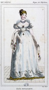 Elisa Bonaparte Baciocchi, ca 1810 (gravyr) av Unbekannter Künstler