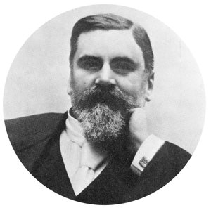 Emile Levassor, fransk biltillverkare, ca 1885 av Unbekannt
