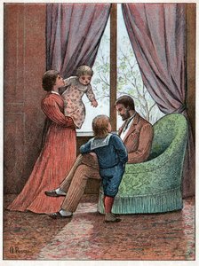 Famille bourgeoise. Medelklassfamilj.