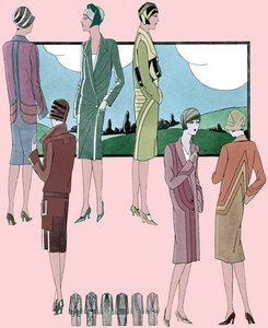Mode: lätta kappor våren 1928 av Unbekannter Künstler