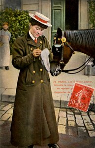 Kvinnlig busschaufför, Paris - tidigt 1900-tal av Unbekannter Künstler