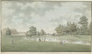 Fisherwick Hall: akvarellmålning, 1786 av Unbekannt