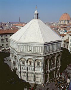 Florence Baptistery exteriörvy (foto) av Unbekannt