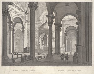 Florens: Den Helige Andes kyrka (Florence. Church of S. Spirito) av Unbekannter Künstler