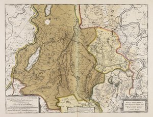 Fossa Eugeniana quae a Rheno ad Mosam duci coepta est anno MDCXXVII ductu comitis Henrici vanden Berge av Unbekannter Künstler
